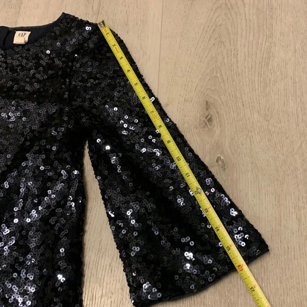 Gap Kids navy blue sequin‎ dress size L Christmas holidays formal sparkly